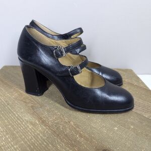Vintage Aldo Mary Jane Heels Women’s Size 38 (7.5 US) – Double Strap Leather Mad
